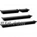 Melannco Set of 4 Black Wall Shelves in Assorted Sizes   553214541
